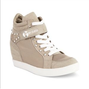 G by Guess • Wedge “GG Popstar” Sneakers 8 Taupe
